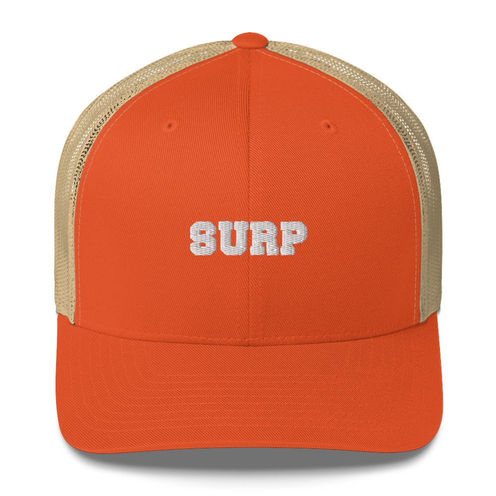 Surp SFBUFF Orange / Khaki Trucker Cap Hat