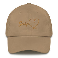 Load image into Gallery viewer, Women&#39;s Surp Heart Hat - Gold Letters
