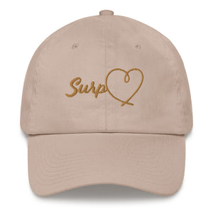 Women's Surp Heart Hat - Gold Letters