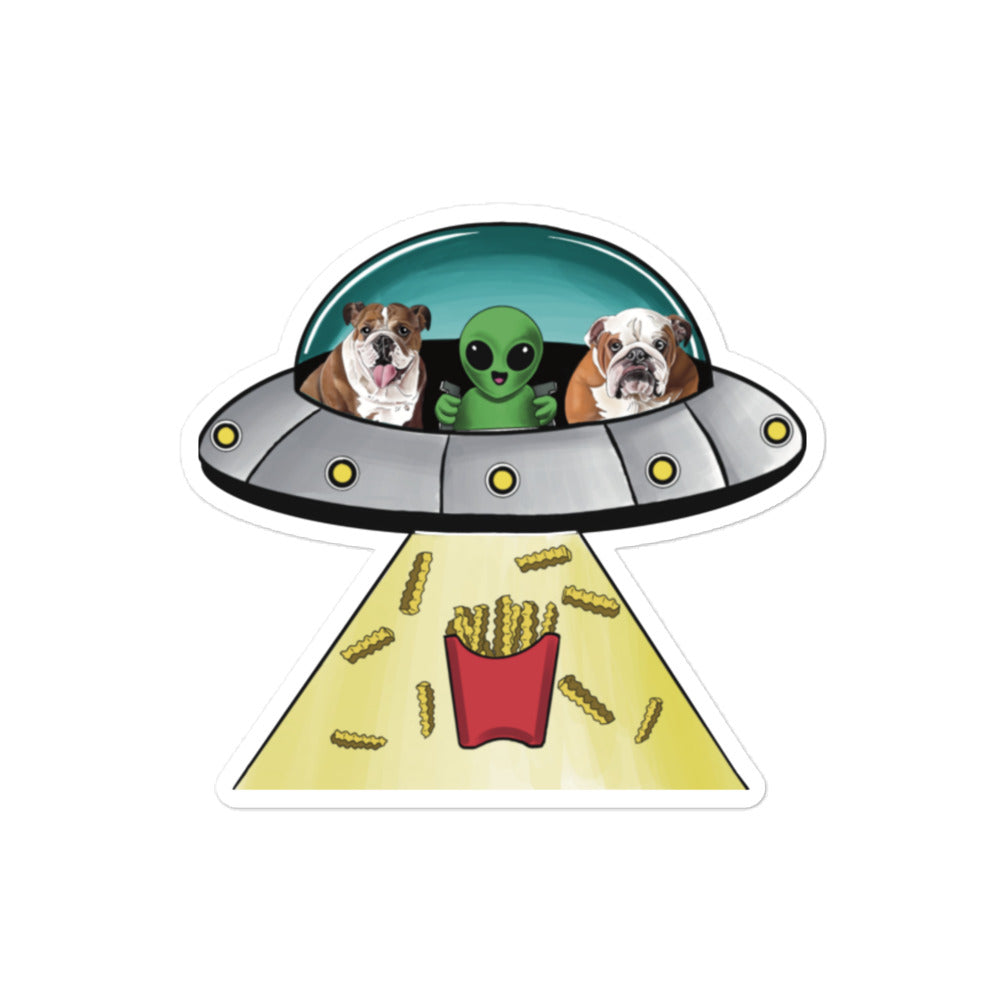Buffy and Belle UFO Sticker
